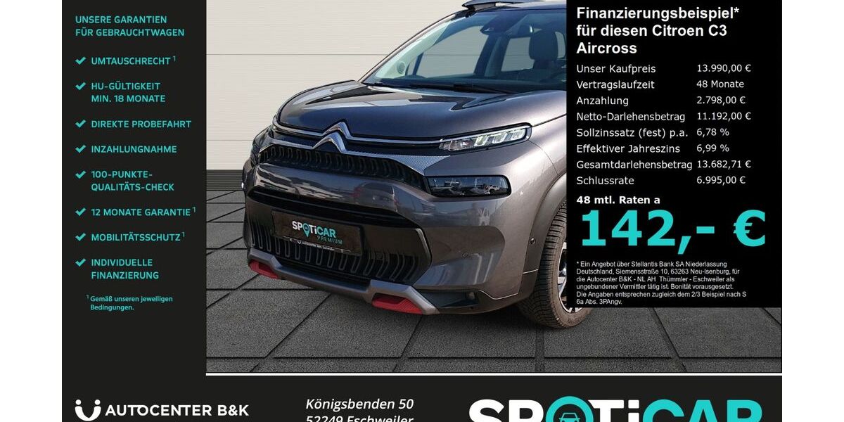 Citroen C3 Aircross 76.900 km 12.490 &euro; Eschweiler 52249