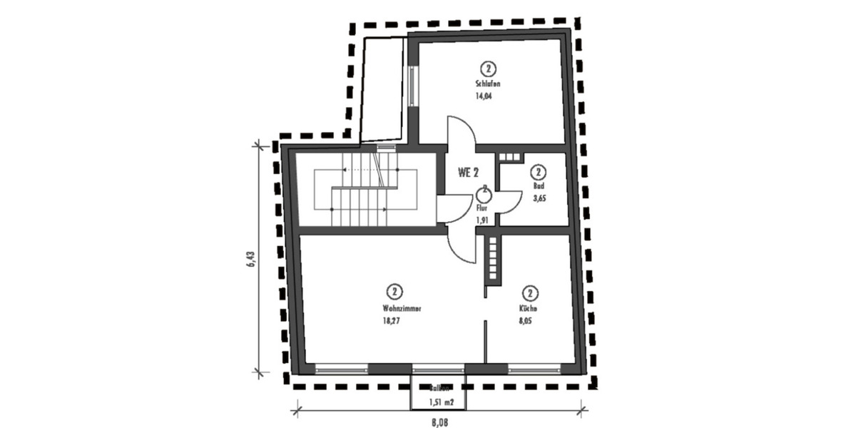 Etagenwohnung Aachen Aachen-Mitte - 2 Zimmer, 47 m&sup2;, 630&euro; | Angebot:25942666