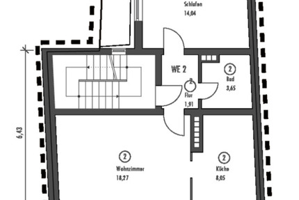 Wohnung Aachen Aachen-Mitte - 2 Zimmer, 47 m&sup2;, 630&euro; | Angebot:25942666