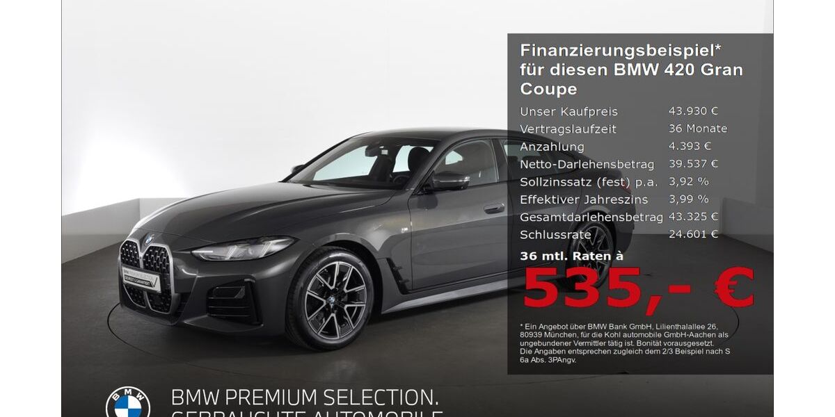 BMW 420 Gran Coupé 14.187 km 43.930 &euro; Aachen 52078