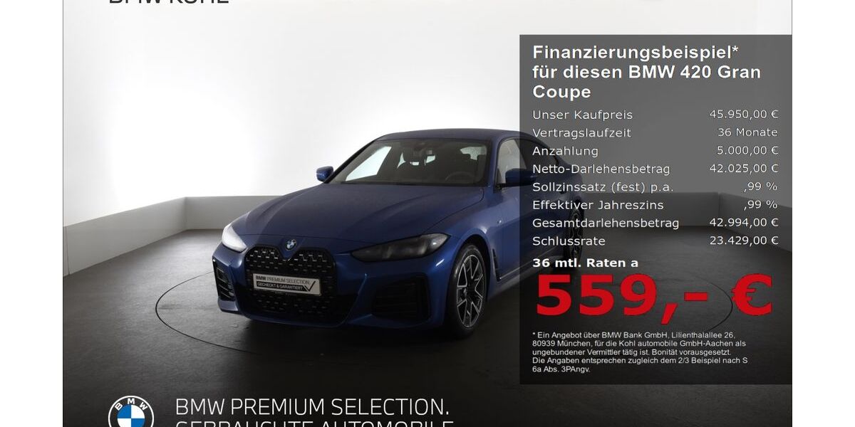 BMW 420 Gran Coupé 6.261 km 45.950 &euro; Aachen 52078