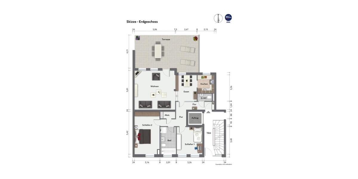 Erdgeschoßwohnung Erkelenz - 3 Zimmer, 109 m&sup2;, 1.050&euro; | Angebot:25906424