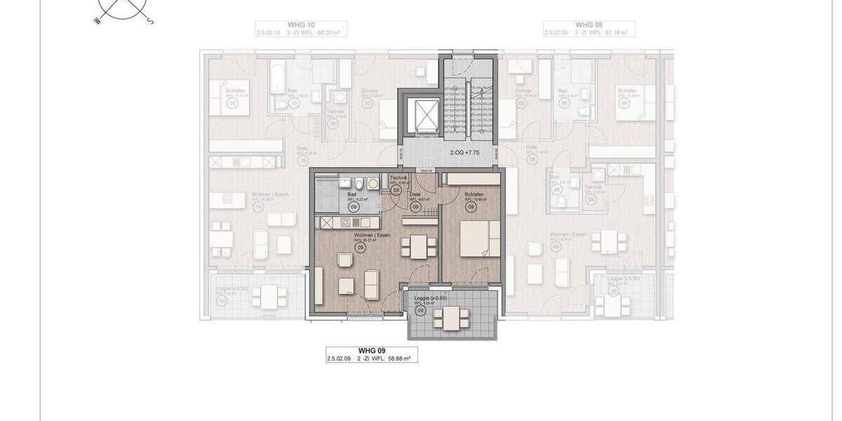 Etagenwohnung Aachen Aachen-Mitte - 2 Zimmer, 58 m&sup2;, 329.000&euro; | Angebot:25909358