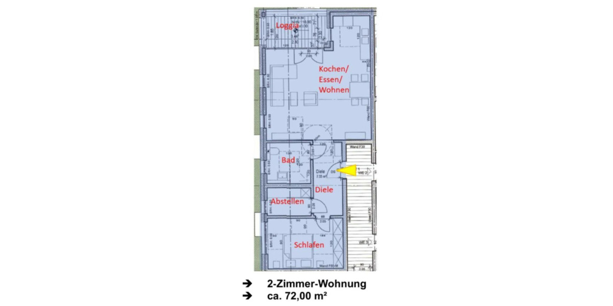Erdgeschoßwohnung Aldenhoven - 2 Zimmer, 72 m&sup2;, 1.008&euro; | Angebot:25962516