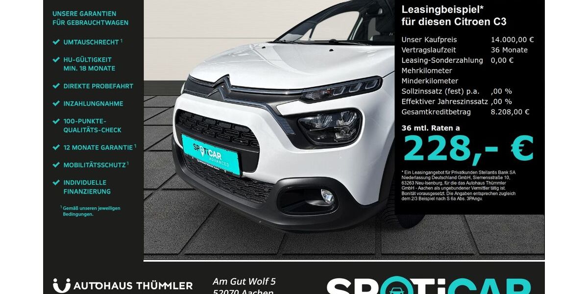Citroen C3 29.280 km 12.990 &euro; Aachen 52070