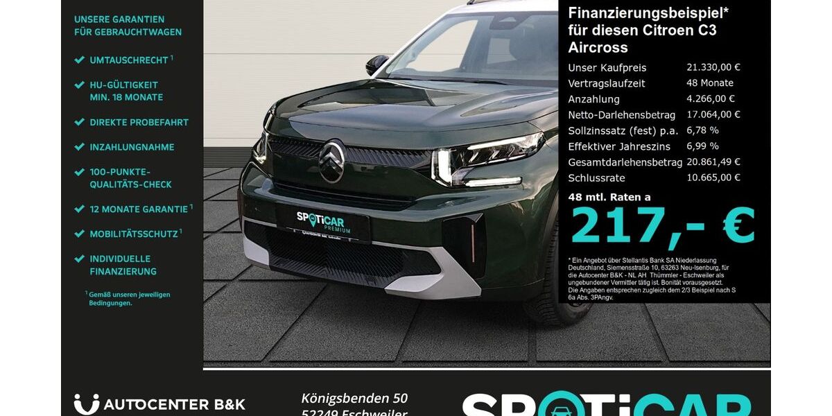 Citroen C3 Aircross 4.999 km 19.490 &euro; Eschweiler 52249