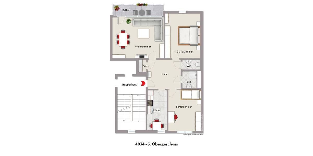 Etagenwohnung Aachen Aachen-Mitte - 3 Zimmer, 85 m&sup2;, 309.000&euro; | Angebot:26176684